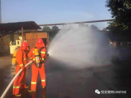 悦安公司微型消防站，为公司财产和员工生命安全保驾护航